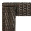 vidaXL Ensemble de bar de jardin 9 pcs coussins R&eacute;sine tress&eacute;e Marron