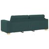 vidaXL Canap&eacute; 3 pcs Vert fonc&eacute; 221 x 80 x 80 cm Tissu en lin m&eacute;lang&eacute;