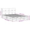 vidaXL Cadre de lit sans matelas blanc 140x190 cm bois de pin massif