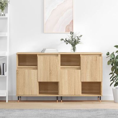 vidaXL Buffets 2 pcs chêne sonoma bois d'ingénierie