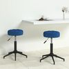 vidaXL Chaises pivotantes &agrave; manger lot de 2 bleu velours