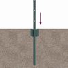 vidaXL Poteau de cl&ocirc;ture. 5 pcs Vert 100 cm Acier