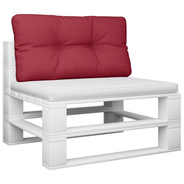 vidaXL Coussin de palette rouge bordeaux 80x40x12 cm tissu