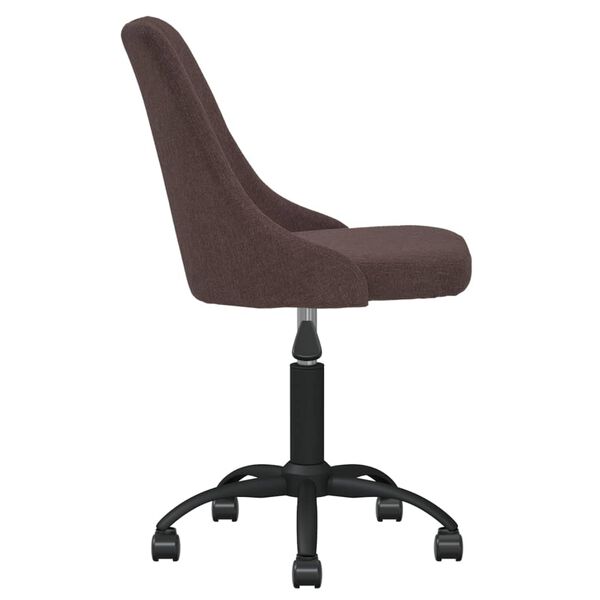 vidaXL Chaises pivotantes &agrave; manger lot de 4 marron fonc&eacute; tissu