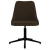 vidaXL Chaise pivotante de salle &agrave; manger Marron fonc&eacute; Tissu