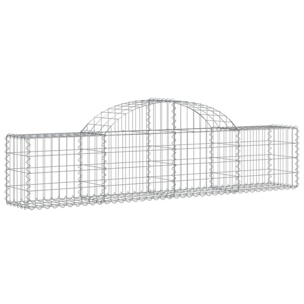vidaXL Paniers &agrave; gabions arqu&eacute;s 8 pcs 200x30x40/60 cm Fer galvanis&eacute;