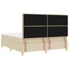 vidaXL Lit &agrave; ressorts avec matelas Cr&egrave;me 180 x 200 cm tissu