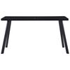 vidaXL Table &agrave; manger Noir 140x70x75 cm Verre tremp&eacute;