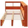 vidaXL Lit biblioth&egrave;que sans matelas cire marron 75x190 cm pin massif