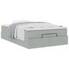 vidaXL Lit ottoman avec matelas gris clair 120x190 cm velours