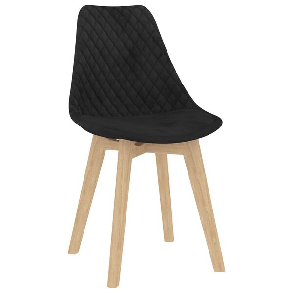 vidaXL Chaises &agrave; manger lot de 4 noir velours