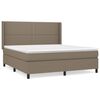 vidaXL Sommier &agrave; lattes de lit avec matelas Taupe 160x200 cm Tissu