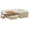 vidaXL Ensemble de canap&eacute; de jardin 12 pi&egrave;ces 7-Nombre de places Beige