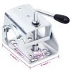 vidaXL Roue cric de remorque avec pince fendue 60 mm acier galvanis&eacute;
