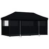 vidaXL Tente de r&eacute;ception pliable escamotable 4 parois lat&eacute;rales noir