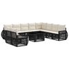 vidaXL Ensemble de canap&eacute; de jardin 11 pc Noir et blanc cr&egrave;me