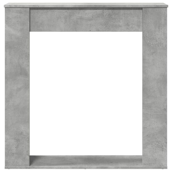 VidaXL Cadre de cheminée gris béton 100x20x100 cm bois d'ingénierie