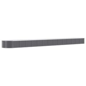 vidaXL Lit sur&eacute;lev&eacute; de jardin Acier galvanis&eacute; Anthracite