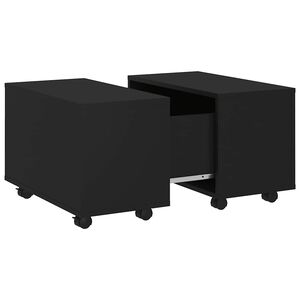 vidaXL Table basse noir 60x60x38 cm bois d'ing&eacute;nierie