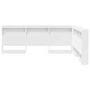 vidaXL T&ecirc;te de lit de rangement Blanc 140 cm Bois d'ing&eacute;nierie