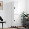 vidaXL Buffet haut Blanc 34,5x34x180 cm Bois d'ing&eacute;nierie