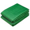vidaXL B&acirc;che avec &oelig;illets 2 pi&egrave;ces Vert 4 x 10 m 260 gsm PE