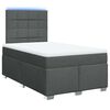 vidaXL Sommier &agrave; lattes de lit avec matelas Gris fonc&eacute; 120x200cm Tissu