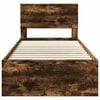 vidaXL Cadre de lit Ch&ecirc;ne fum&eacute; 90 x 200 cm Bois d'ing&eacute;nierie