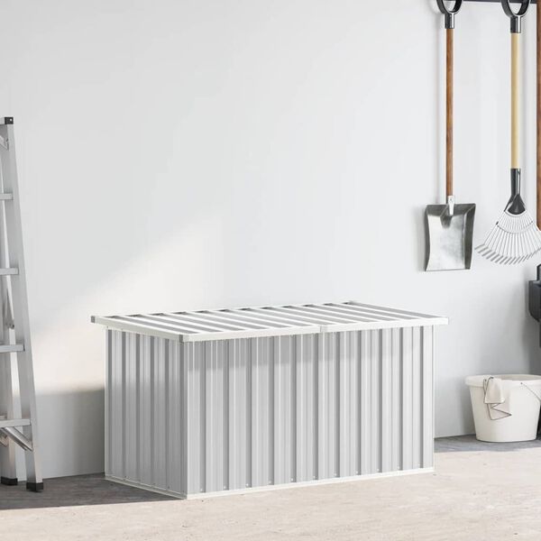 vidaXL Boîte de rangement de jardin Gris 129x67x65 cm