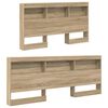 vidaXL T&ecirc;te de lit de rangement Ch&ecirc;ne Sonoma 140 cm Bois d'ing&eacute;nierie