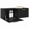 vidaXL Meuble mural Ch&ecirc;ne noir 100 x 36.5 x 35 cm Bois d'ing&eacute;nierie
