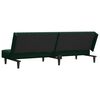 vidaXL Canap&eacute;-lit &agrave; 2 places avec repose-pied vert fonc&eacute; velours