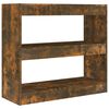vidaXL Biblioth&egrave;que/S&eacute;parateur de pi&egrave;ce ch&ecirc;ne fum&eacute; 80x30x72 cm