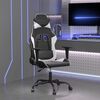 vidaXL Chaise de jeu Noir et blanc Similicuir