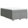 vidaXL Sommier &agrave; lattes de lit et matelas gris clair 120x190 cm tissu