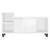 vidaXL Meuble TV Blanc brillant 100x35x55 cm Bois d'ing&eacute;nierie