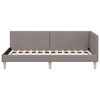 vidaXL Cadre de lit d'angle avec t&ecirc;te de lit Taupe 100 cm x 200 cm