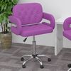 vidaXL Chaise pivotante de salle &agrave; manger Violet Similicuir