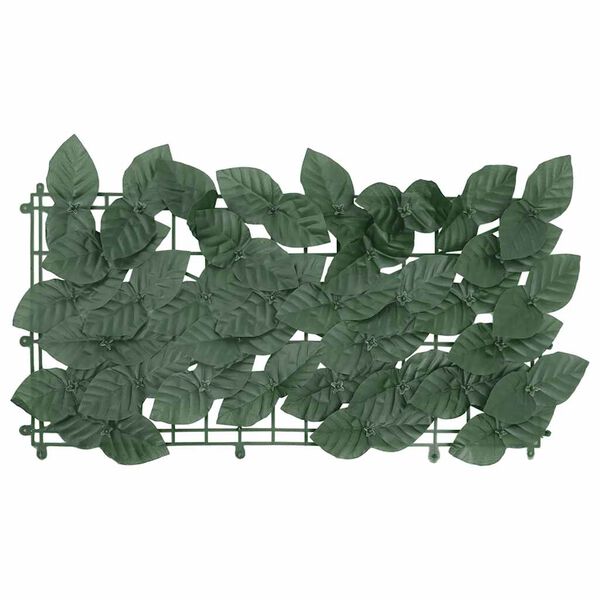 vidaXL Écran de balcon avec feuilles vert foncé 300x150 cm