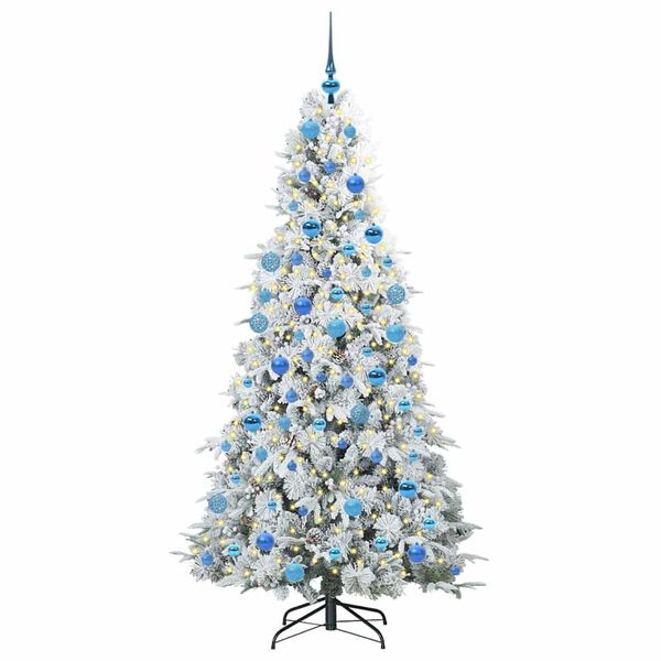 vidaXL Sapin de No&euml;l Artificiel &agrave; Branches Articul&eacute;es Blanc 180 cm