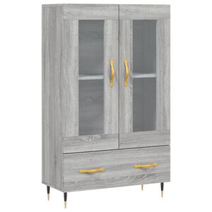 vidaXL Buffet haut sonoma gris 69,5x31x115 cm bois d'ing&eacute;nierie