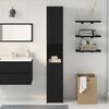 vidaXL Cabinet de salle de bain Ch&ecirc;ne noir 32 x 34 x 188,5 cm