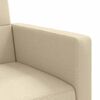 vidaXL Canap&eacute;-lit avec coussins cr&egrave;me tissu