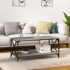vidaXL Table basse Sonoma gris 100x50x45 cm Bois d'ing&eacute;nierie et fer