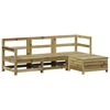 vidaXL Salon de jardin 4 pcs bois de pin imprégné