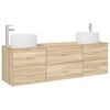 vidaXL Ensemble de mobilier de salle de bain 3 pc Ch&ecirc;ne Sonoma