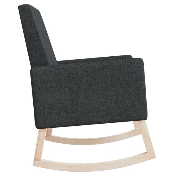 vidaXL Chaise &agrave; bascule Noir Tissu