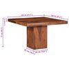 vidaXL Table &agrave; manger 120x120x77 cm bois d'acacia massif