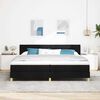 vidaXL Lit &agrave; ressort LED avec matelas avec LED Noir 200 x 200 cm tissu
