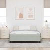 vidaXL Lit &agrave; ressorts avec matelas Gris clair 160 x 210 cm tissu